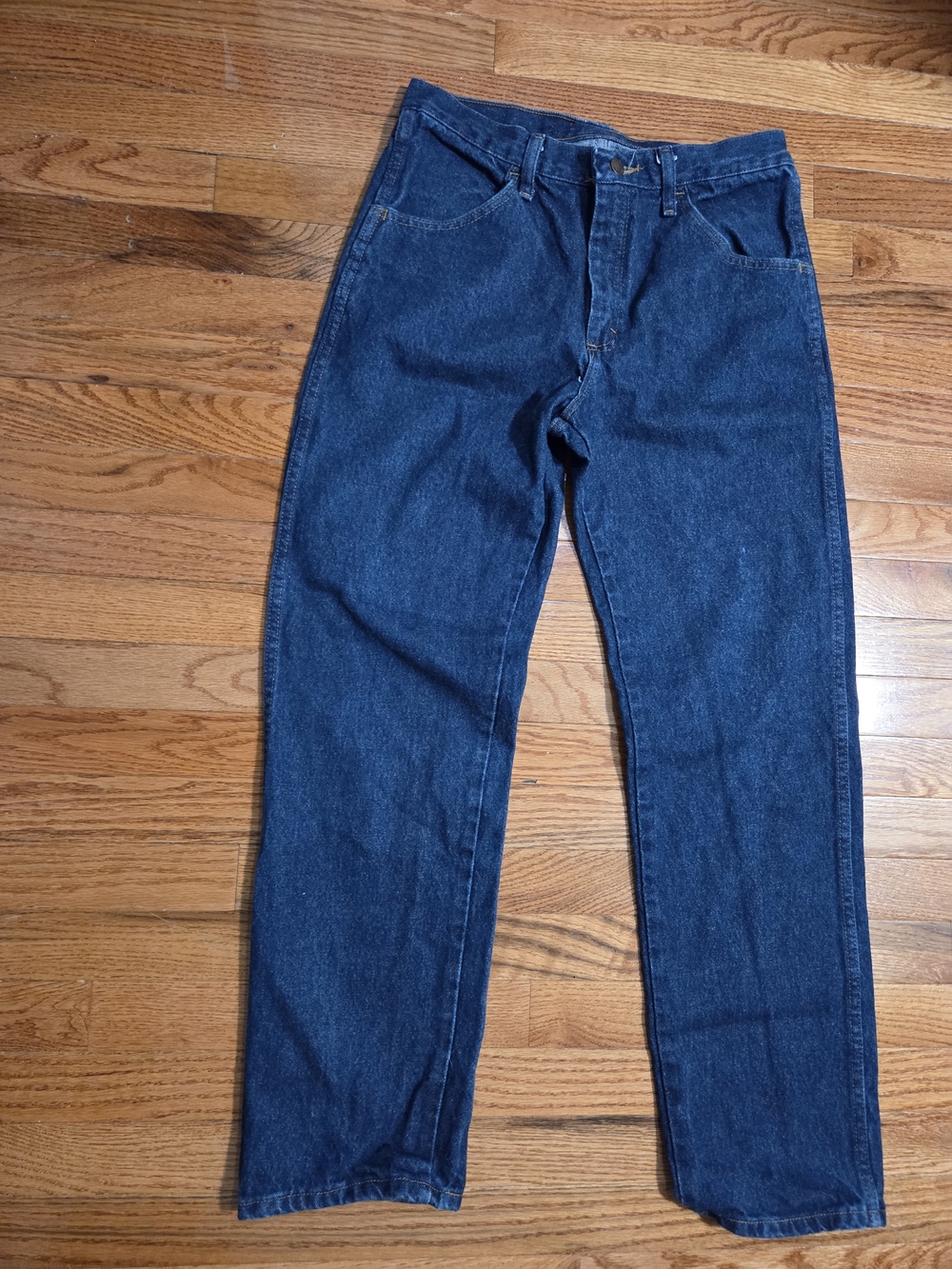 Rustler Men's Indigo Baggy Straight-Leg Jeans